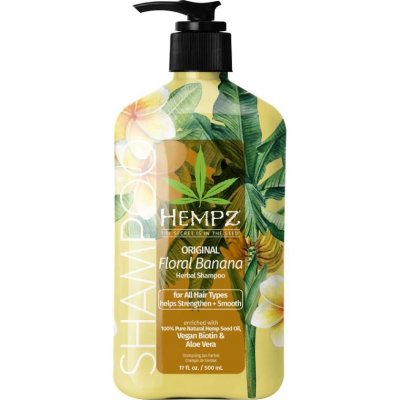 HEMPZ Šampon s veganským biotinem a aloe vera pro všechny typy vlasů original banánový květ 500 ml