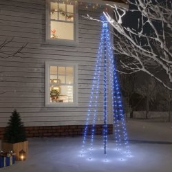 zahrada-XL Vánoční strom s hrotem 310 modrých LED diod 300 cm