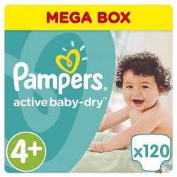 Pampers Active Baby 4+ 120 ks