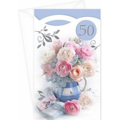 ARGUS Přání k 50. narozeninám květinové 15-6571c50 – Hledejceny.cz