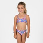 Olaian Dívčí dvoudílné plavky na surf se zkříženými ramínky Boni květované – Zboží Dáma