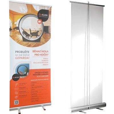 Fotověci Vysokopevnostní Hliníkový Skladácí Roll-Up Banner Plakát Stojanová Reklama Kompletní Reklamní Set Konstrukce + Potisk 85 x 200cm – Zboží Dáma