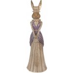 Clayre & Eef Noblesní vintage králičí dáma v šatech se zlatou patinou - 15*13*48 cm – Hledejceny.cz