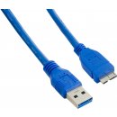 4World 08965 USB 3.0, USB A(M) - microUSB B(M), 3m, modrý