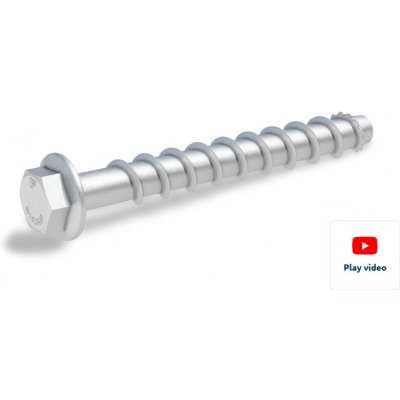 RAWLPLUG R-HLX Kotva šroubovací do betonu 6hr. hlava s podložkou - ZINC FLAKE Varianta: 7,5 x 100 mm – Sleviste.cz