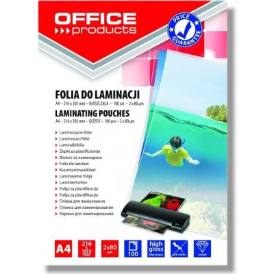 Laminovací fólie Office A4 80 mic, 100 ks lesklé – Zboží Dáma