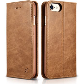Pouzdro XOOMZ Wallet Case Book Design iPhone 7/8 tmavě hnědé