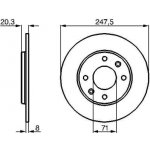 BOSCH Brzdový kotouč plný Ø247mm 0 986 478 371 – Hledejceny.cz