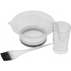 Sibel Tinting Kit Transparent Non-Slip Bowl Brush & Measuring Jug Transparent