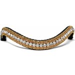 Blingyourhorse Třpytivá čelenka na uzdečku GOLD & CRYSTAL Černá – Zboží Dáma