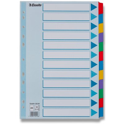Esselte Mylar - kartonový rozlišovač - 12 listů – Sleviste.cz