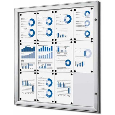 A-Z Reklama CZ Vitrína interier-exterier SCS12xA4 pro prospekty 12xA4 - Stříbrná – Zboží Živě