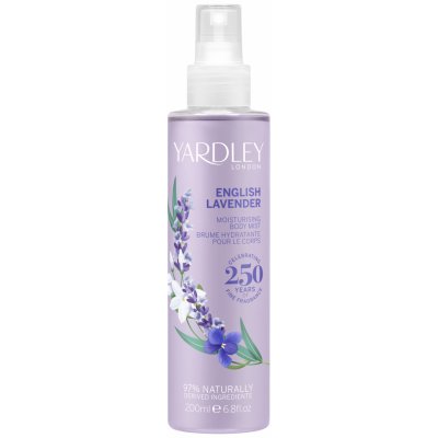 Yardley Anglická levandule Tělová mlha pro osvěžení během dne, 200 ml – Sleviste.cz