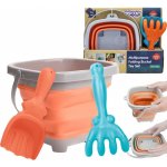 Woopie Sada na písek ze silikonu skládací kyblík oranžová – Hledejceny.cz