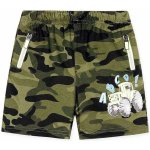 Kugo chlapecké maskáčové kratasy světle zelené khaki se zeleným zipem – Zbozi.Blesk.cz