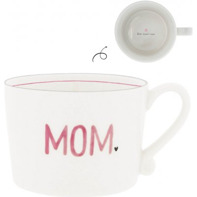 Bastion Collection s Keramický hrnek White / Rose MOM bílá barva keramika 240 ml – Hledejceny.cz