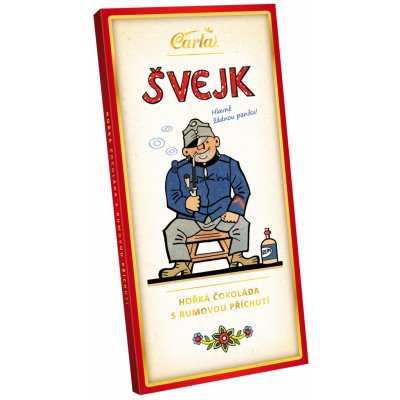 Carla Hořká čokoláda Švejk s rumem 80 g – Zbozi.Blesk.cz
