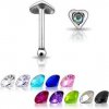 Piercing Šperky4U stříbrný piercing do nosu srdíčko N01027-LB