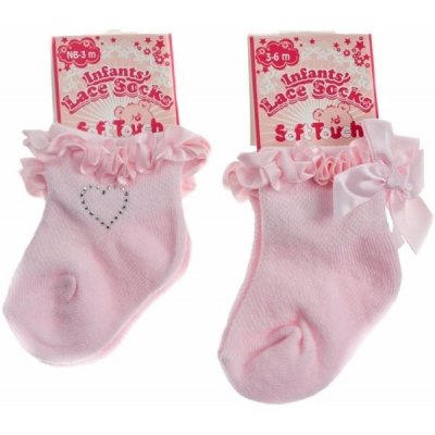 Soft Touch kojenecké bavlněné ponožky s volánkem