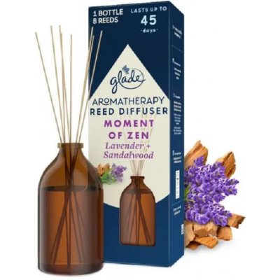 Glade Aroma difuzér s vůní levandule a santalového dřeva Aromatherapy Reed Moment of Zen 80 ml – Zbozi.Blesk.cz