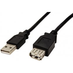 USB 2.0 kabel prodlužovací A-AF 5m, černý - kupaa5bk