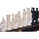 Chesschec Desková hra Šachy Římské černo-bílé plastové figurky – Zboží Dáma