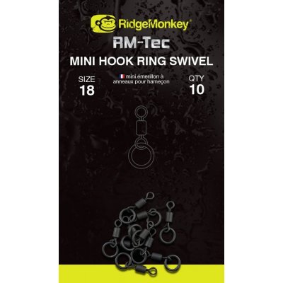 RidgeMonkey Obratlík RM-Tec Mini Hook Ring Swivel vel.18 10ks – Zbozi.Blesk.cz