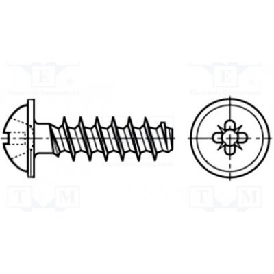 BOSSARD 3216450 Vrut; pro plasty; 5x12; Hlava: válcová; Pozidriv; PZ2; Øhlavy: 10mm – Hledejceny.cz