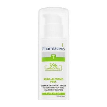 Pharmaceris T-Zone Oily Skin Sebo-Almond Peel noční regulační a čísticí pleťový krém pro jednotný tón pleti (With 5% Mandelic Acid Grade I Exfoliation) 50 ml