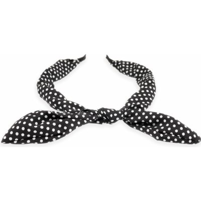 Čelenka s puntíky a mašlí černá – Sleviste.cz