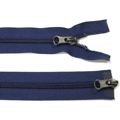 WICO Spirálový zip no.5 rozepínací dvoucestný 80cm dvoucestný tmavě modrý – Hledejceny.cz