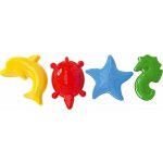 Teddies Formičky Bábovky na písek plast mořská zvířátka 4 ks – Hledejceny.cz