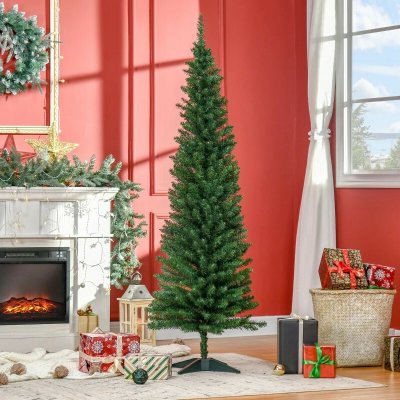 HOMCOM Umělý vánoční stromek Ø55 x 180 cm | zelený – Hledejceny.cz