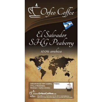 Orfeo coffee el Salvador SHG Peaberry 100% arabika 250 g