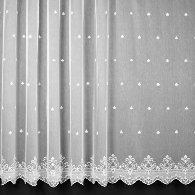 Forbyt organzová záclona 27018, vyšívané ornamenty, s bordurou, bílá, výška 140cm ( v metráži) – Hledejceny.cz