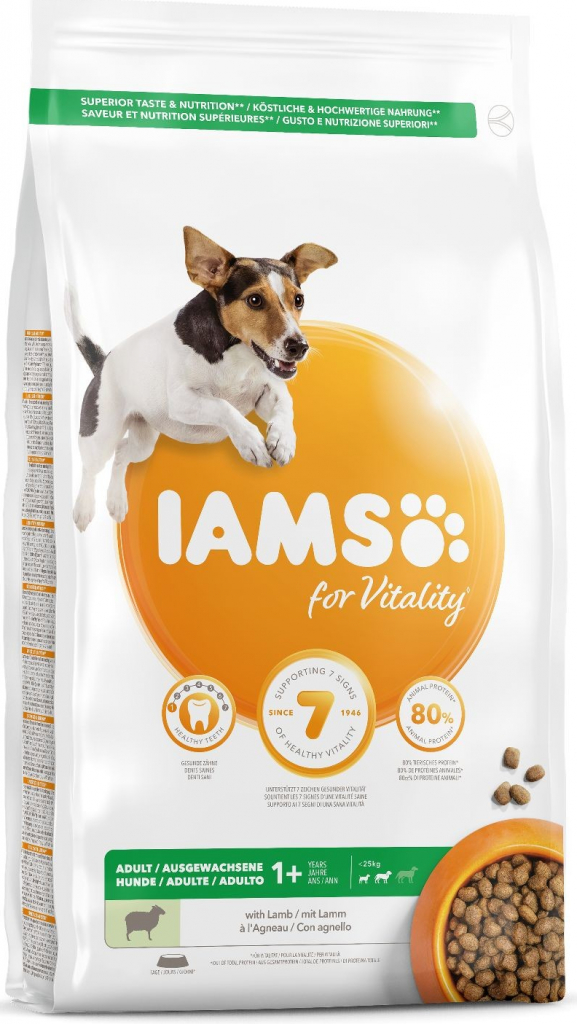 Iams Dog Adult Small & Medium s jehněčím masem 3 kg