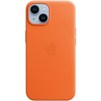 Apple Leather Case s MagSafe pro iPhone 14 - oranžový MPP83ZM/A