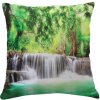 Dekorační povlak na polštáře MyBestHome waterfalls fototisk 3D motiv vodopádů 40 x 40 cm