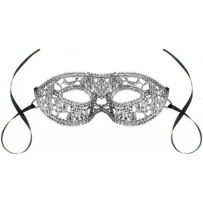 Stříbrná škraboška krajková – Zboží Dáma