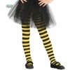 Dětský karnevalový kostým proužkové punčochy černo-žluté