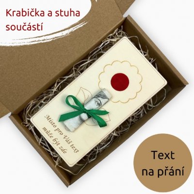 PanDatel Dárková karta na peníze - KVĚTINA - Váš text – Sleviste.cz