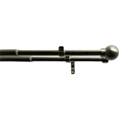 Dvojitá záclonová souprava roztaž. Koule 16/19 mm ušl. ocel, 120 - 230 cm – Hledejceny.cz