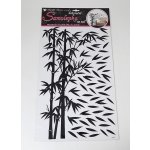 Anděl 10150 samolepící dekorace bambus černý s lístky 60x32cm – Zboží Dáma