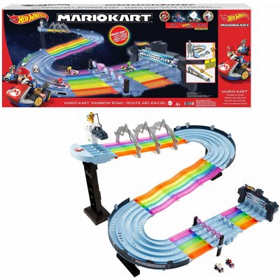 Hot Wheels Mario Kart Duhová závodní dráha se světly a zvuky GXX41 – Zboží Dáma Hot Wheels Mario Kart Duhová závodní dráha se světly a zvuky GXX41 – Zboží Dáma