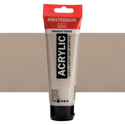 Amsterdam Standard akrylová barva 120 ml 718 Warm Grey – Zboží Mobilmania