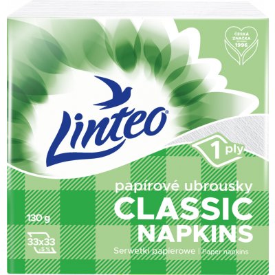 Linteo Classic bílé papírové ubrousky 100ks 33x33cm – Zboží Dáma