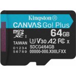 Kingston Canvas Go Plus A2 Micro SDXC 64GB SDCG4/64GBSP – Sleviste.cz