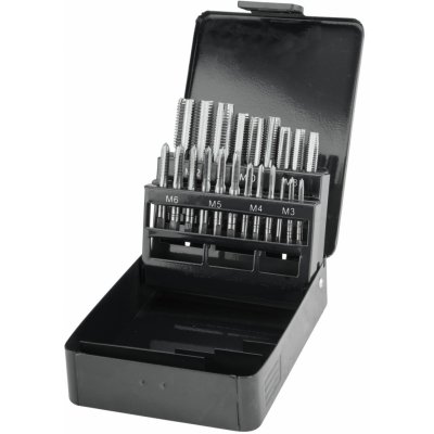 Sada závitníků Extol 29301, 21ks, M3-M4-M5-M6-M8-M10-M12 – Sleviste.cz