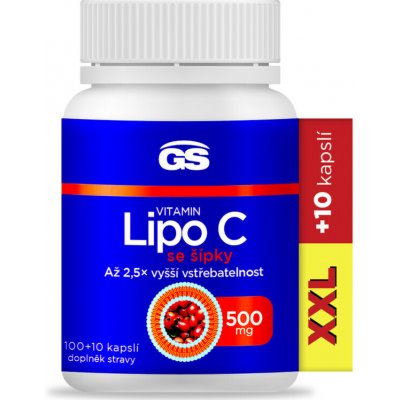 GS Vitamin Lipo C 500 mg se šípky XXL 110 kapslí – Hledejceny.cz