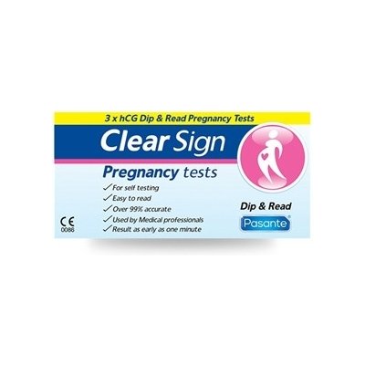Pasante Clear Sign hCG Dip těhotenský test 3 ks – Zboží Dáma